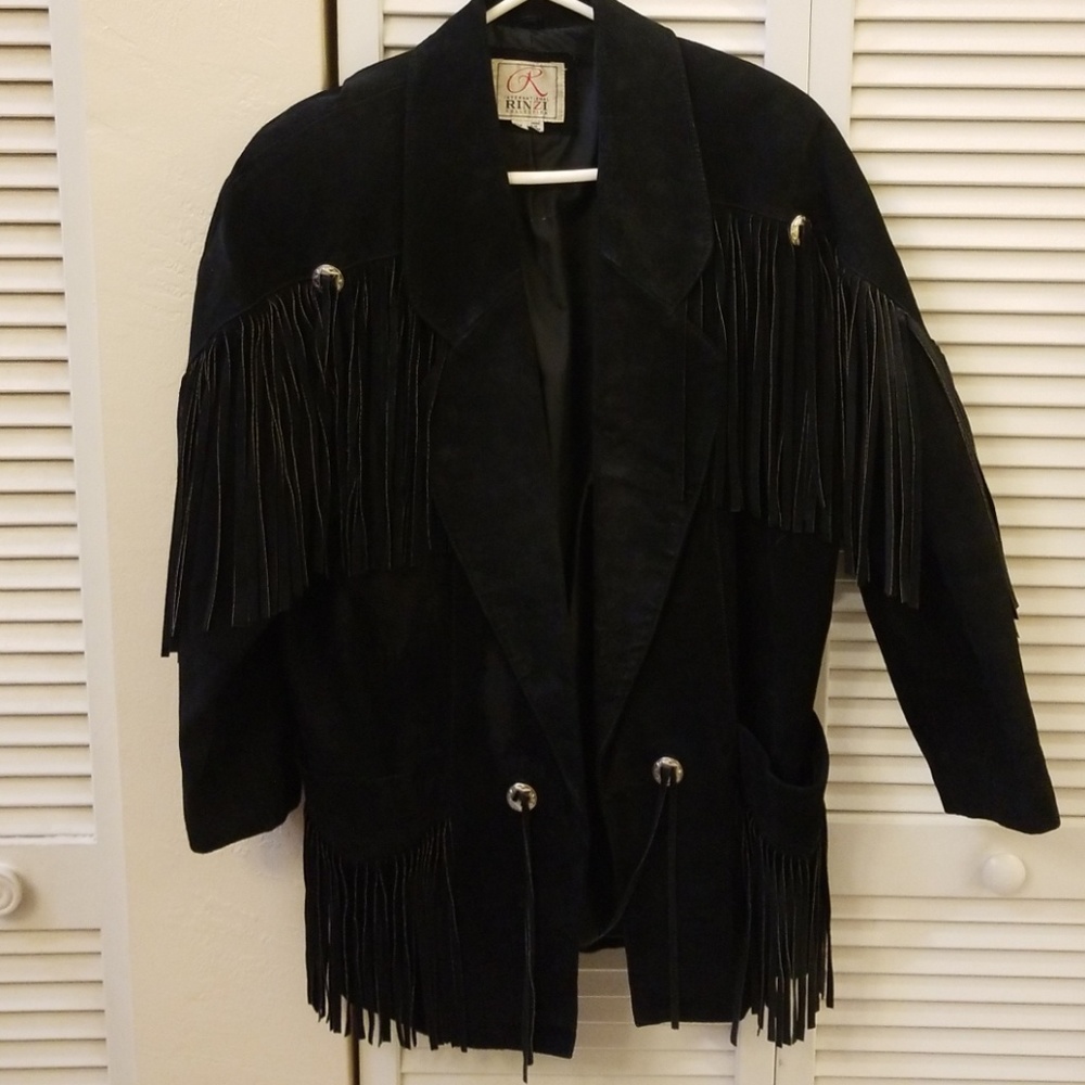 Black leather jacket